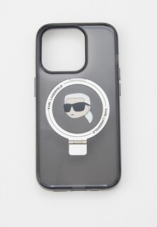 Чехол для iPhone Karl Lagerfeld 15 Pro, с MagSafe, IML с подставкой Ring stand