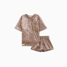 Комплект футболка шорты кофейный Kaftan
