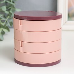 Шкатулка для украшений пластик, зеркало NO Brand