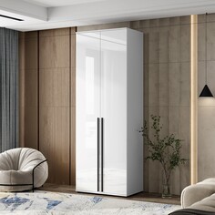 Шкаф норд, двухстворчатый, 800х510х2236 мм, белый глянец NO Brand