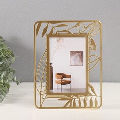 Фоторамка металл на 1 фото 10х15 см NO Brand