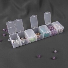 Контейнер для хранения мелочей, 19 × 4,5 × 3 см, с наклейками, цвет прозрачный Арт Узор