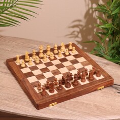 Шахматы турнирные, доска 36х36, дерево шишам NO Brand