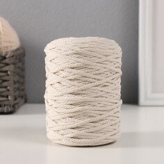 Шнур для вязания без сердечника 70% хлопок, 30% полиэстер ширина 3мм 100м/160±10гр (102) Softino