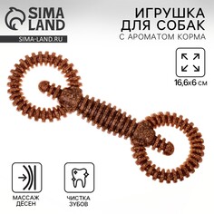 Игрушка для собак жевательная со ароматом корма Пушистое счастье