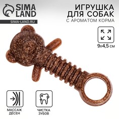 Игрушка для собак жевательная со ароматом корма Пушистое счастье