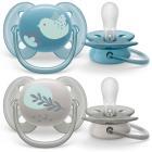 Соска-пустышка Philips Avent SCF091/15 ultra soft птичка/листочки