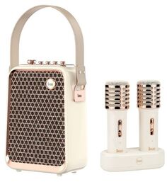 Divoom Акустика портативная SongBird-HQ 2 + микрофон (2 шт), белый