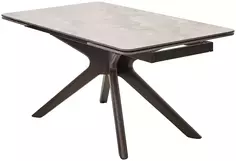 Стол EDER 160 GLOSS AMBER JADE SOLID CERAMIC / Орех Bravo