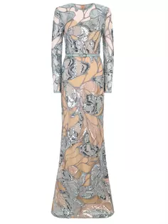 Платье с пайетками Elie Saab