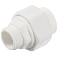 Соединение разъемное, полипропилен, d25х25х3/4", наружная резьба, белое, РосТурПласт, ПП