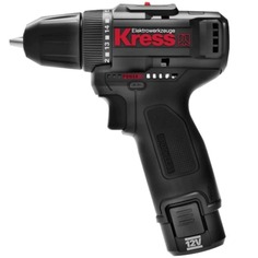 Дрель-шуруповерт аккумуляторная бесщеточная KRESS KU202.1, 12В, 38Нм, 2Ач x2, ЗУ 1,5А