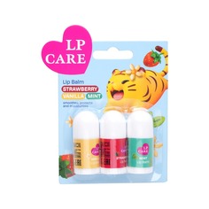 Бальзам для губ LP Care клубника, ваниль, мята 2,5 г 3 шт