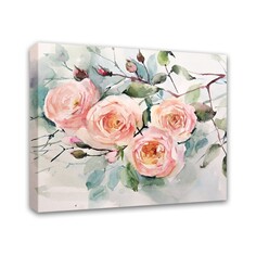 Печатная картина Симфония на деревянном подрамнике "куст роз", 40*50 см