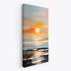 Картина Симфония "морской закат" 100х50 см