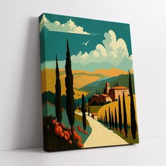Печатная картина Симфония на деревянном подрамнике туи, 40х50 см