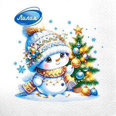Салфетки Лилия няшка 33х33 см 2сл 20л Liliya
