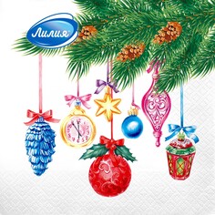 Салфетки Лилия пять минут 33х33 см 2сл 20л Liliya
