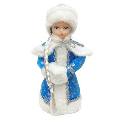 Фигуры новогодние игрушка-кукла Снегурочка ГОЛУБАЯ 35 см в упаковке Коломеев