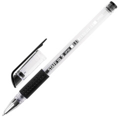 Ручки ручка гелевая с грипом STAFF EVERYDAY GP-192 черная 0,35мм