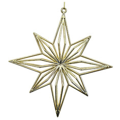 Игрушки елочные одиночные подвеска MAXIJOY Звезда восьмиконечная 15,5см в ассортименте пластик