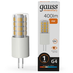 Лампы светодиодные лампа светодиодная GAUSS Elementary 4Вт G4 LED 400Лм 3000K капсула