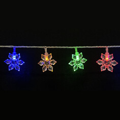 Гирлянды электрические гирлянда MAXIJOY Снежинки 2,3м 30LED мульти свет