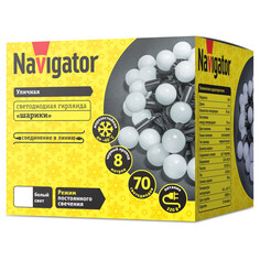 Гирлянды электрические гирлянда NAVIGATOR шарики NGF-B02-70CW-10-8м-230-BL IP44