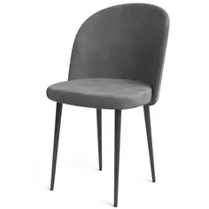 Стул Chic 49x77x50 см ножки металл/черный сиденье велюр цвет серый Без бренда