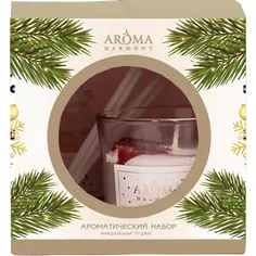 Свеча в стакане ароматическая Aroma Harmony Миндальный пудинг 10 см цвет белый