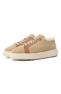 Замшевые кеды Santoni