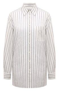 Рубашка из хлопка и шелка Brunello Cucinelli