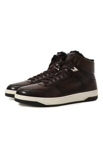 Кожаные кеды Sneak air Santoni