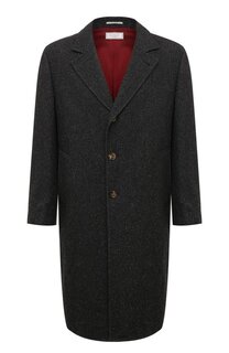 Пальто из шерсти и шелка Brunello Cucinelli