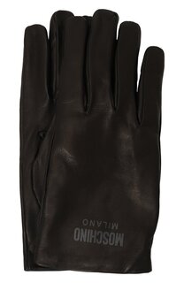 Кожаные перчатки Moschino