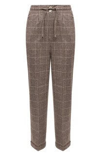 Брюки из шелка и шерсти Kiton