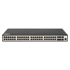 Коммутатор управляемый SNR SNR-S5110G-48TX уровня 2+, 48 портов 10/100/1000Base-T, 6 портов 1/10G SFP+, встроенный БП ~220V AC
