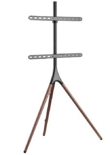 Подставка Cactus CS-ST1246BKWN для телевизора Cactus черный/орех 45"-65" макс.32кг напольная