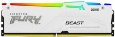 Модуль памяти DDR5 16GB Kingston FURY KF552C40BWA-16 Beast White RGB XMP PC5-41600 5200MHz 1RX8 CL40 1.25V 288-pin 16Gbit heatsink