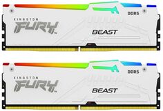 Модуль памяти DDR5 64GB (2*32GB) Kingston FURY KF556C40BWAK2-64 Beast White RGB XMP PC5-44800 5600MHz 2RX8 CL40 1.25V 288-pin 16Gbit