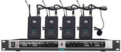 Радиосистема DSPPA D5842 беспроводная, True Diversity UHF (4 микрофона клипсового типа)