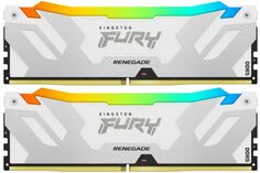 Модуль памяти DDR5 32GB (2*16GB) Kingston FURY KF564C32RWAK2-32 Renegade RGB White XMP PC5-51200 6400MHz 1RX8 CL32 1.4V 288-pin 16Gbit