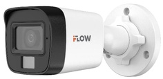 Видеокамера HD-TVI iFlow F-AC-2152M(3.6mm) 3К (5Мп 16:9) уличная цилиндрическая с гибридной подсветкой ИК/LED до 30/20м, встроенный микрофон, CMOS, об