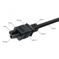 Кабель питания Greenconnect GCR-55919 0.5m, С14 - С5, черный, 3*0,75mm