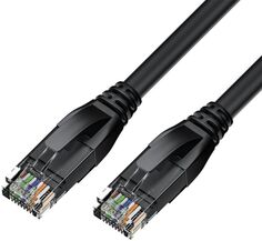 Кабель патч-корд U/UTP 5e кат. 0.5м Greenconnect GCR-53121 PROF прямой, медь, черный, литой, 24 AWG, ethernet 1 Гбит/с, RJ45, T568B