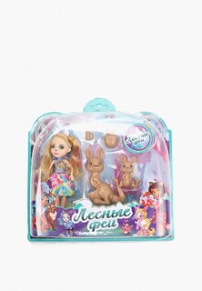 Кукла 1Toy "Лесные феи" с кенгуру и кенгуренком, 16 см