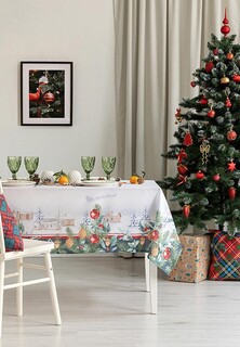 Скатерть Унисон габардин цифровая печать 145х220 Christmas village
