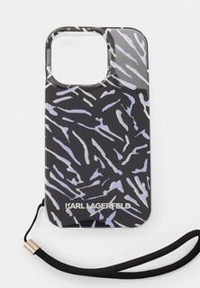 Чехол для iPhone Karl Lagerfeld 16 Pro, IML с шнурком на руку Nylon Hand cord