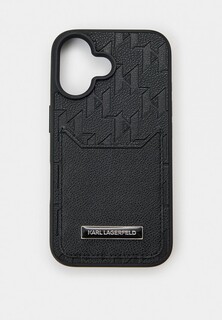 Чехол для iPhone Karl Lagerfeld 16, из экокожи, с кардслотом PU Grained leather Cardslot