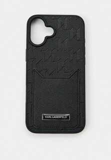 Чехол для iPhone Karl Lagerfeld 16 Plus, из экокожи, с кардслотом PU Leather Double cardslot